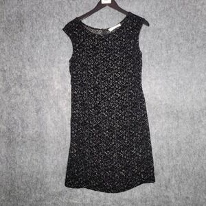 Vintage Charles Nolan Silk Velvet‎ Burnout Dress Black Size 4 Floral Sheer Y2K